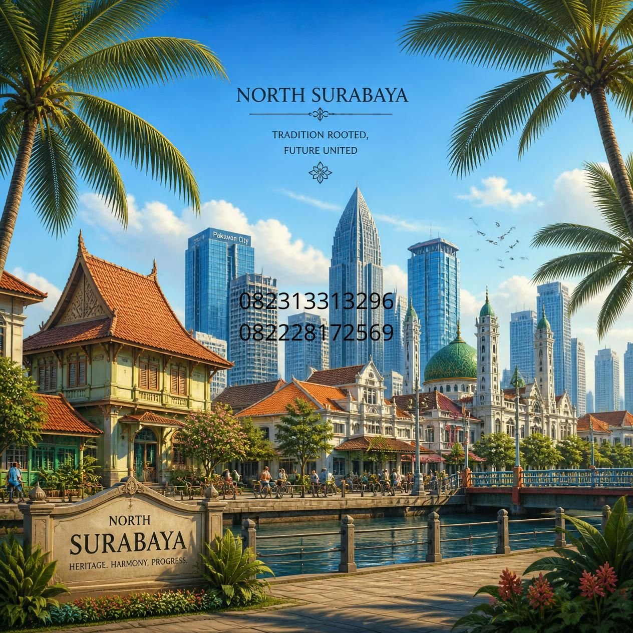 wallpaper kamar Surabaya Utara