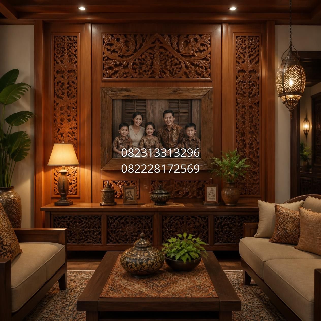wall panel ruang tamu Surabaya