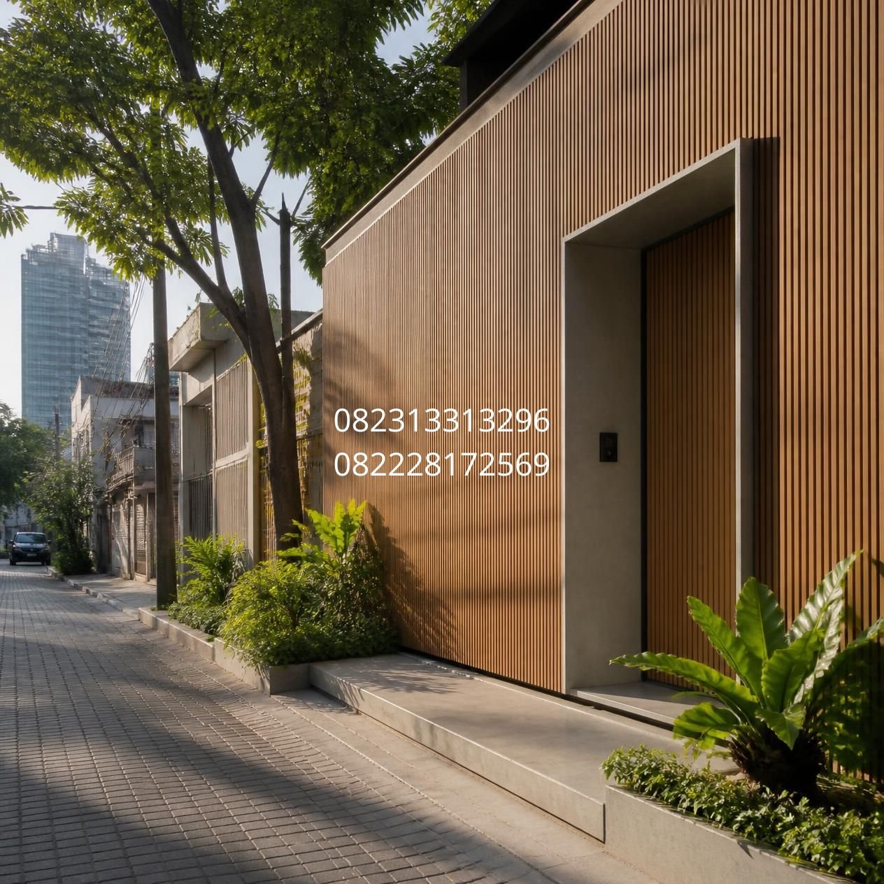 dinding cladding minimalis Surabaya