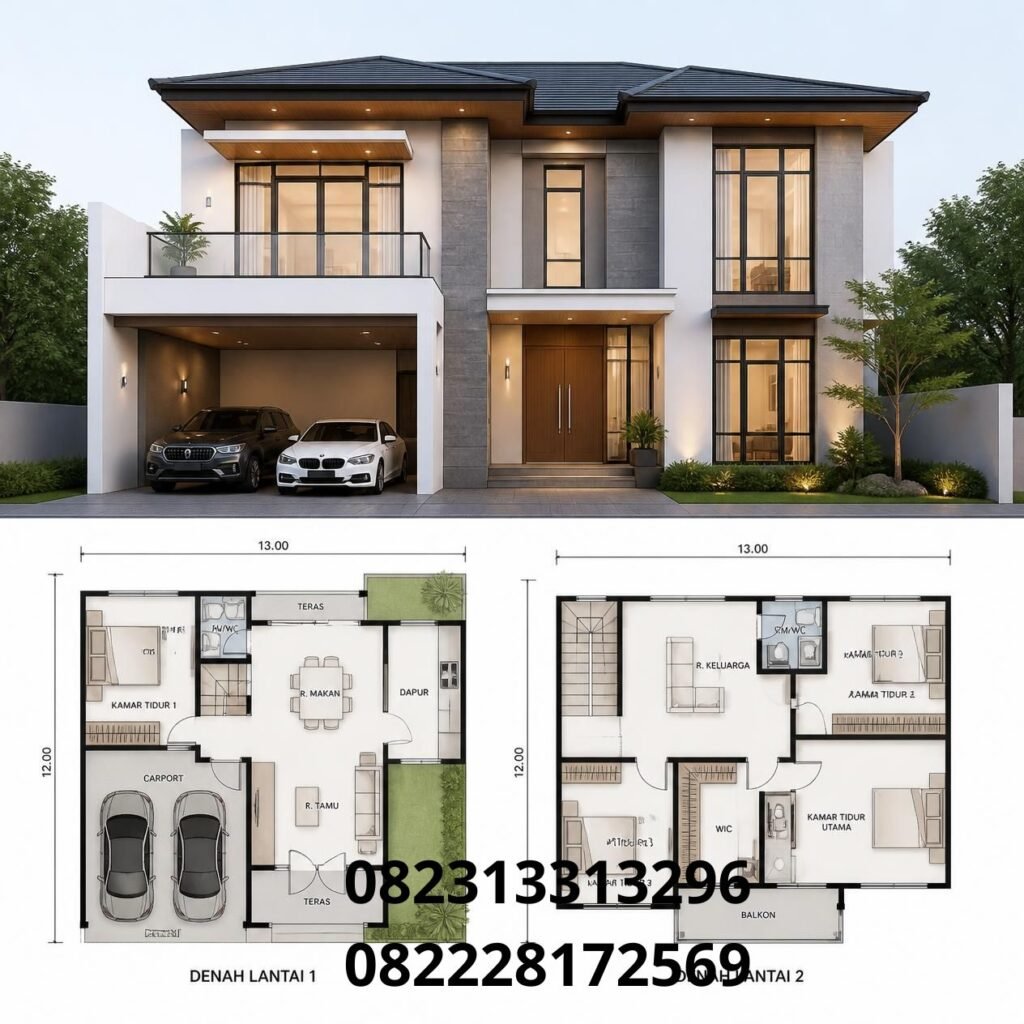 Rumah 2 Lantai Minimalis Custom
