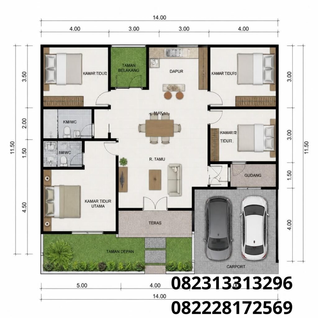 Rumah Custom Minimalis 1 Lantai