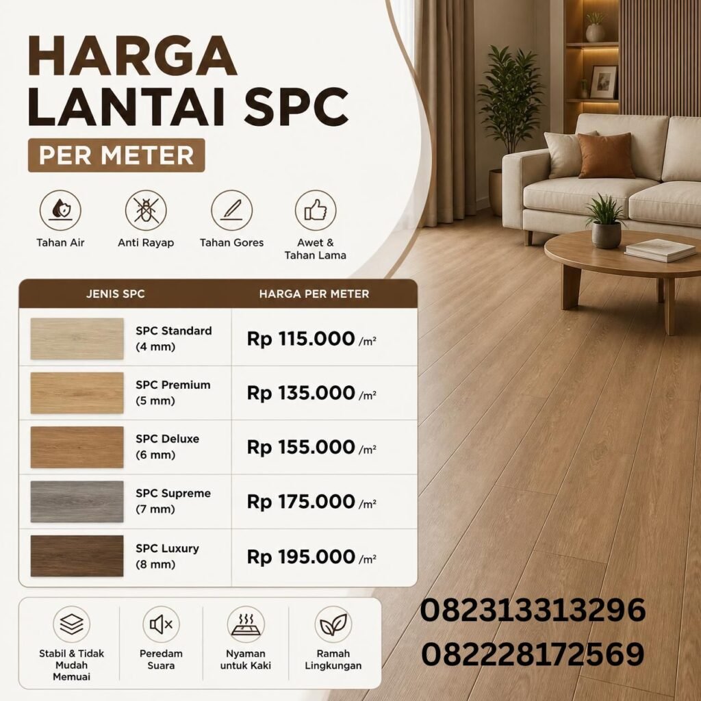 Harga SPC Flooring Per Meter