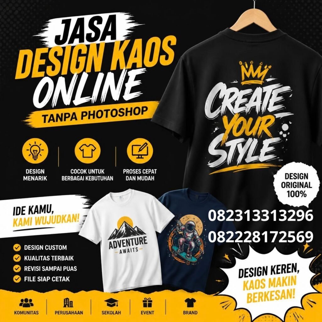 Jasa Design Kaos Online Mudah