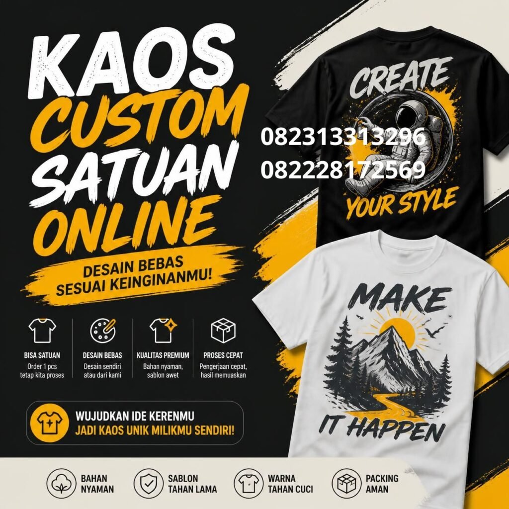 Jasa bikin kaos custom online