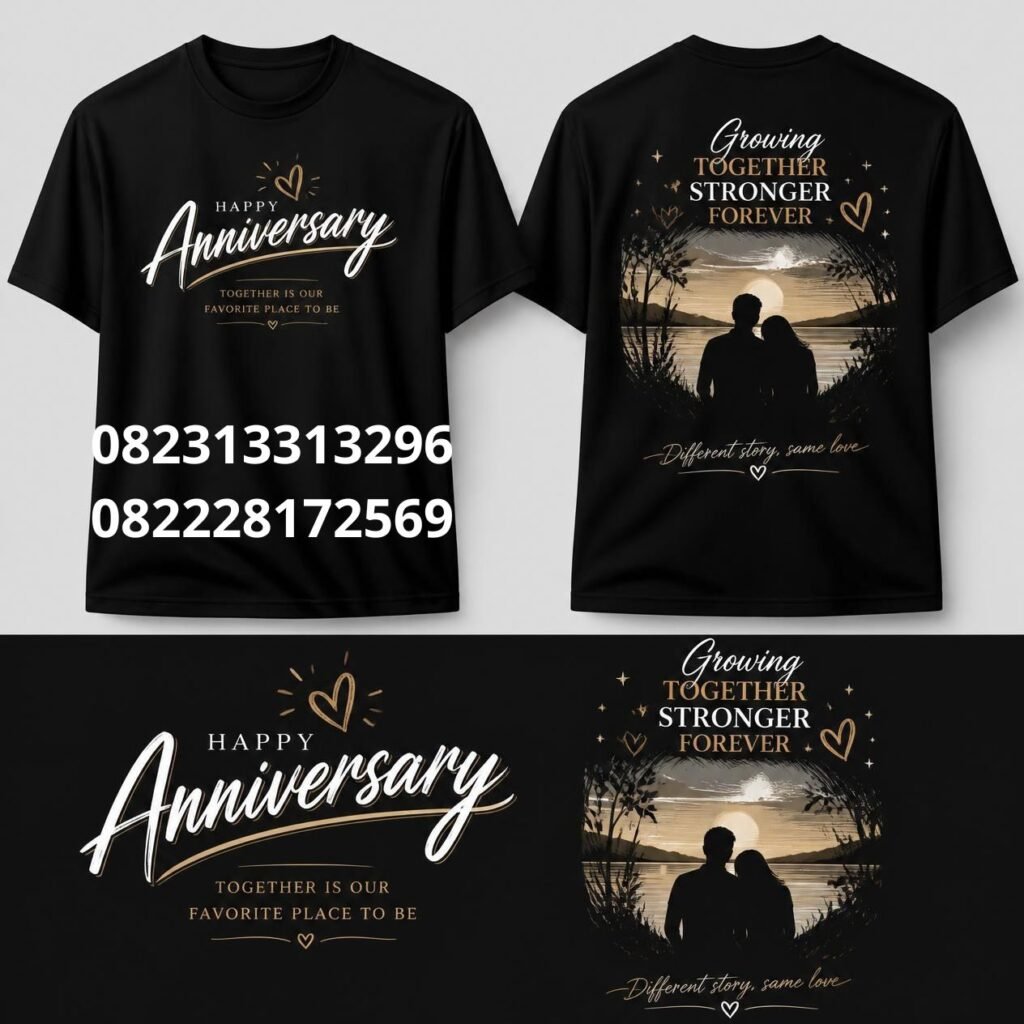 Jasa custom kaos anniversary