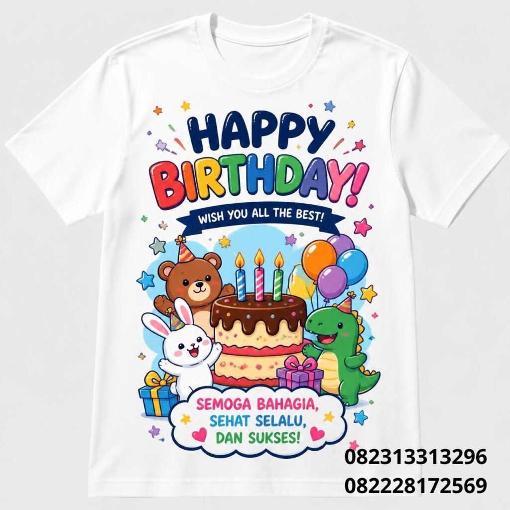 Jual kaos custom ulang tahun