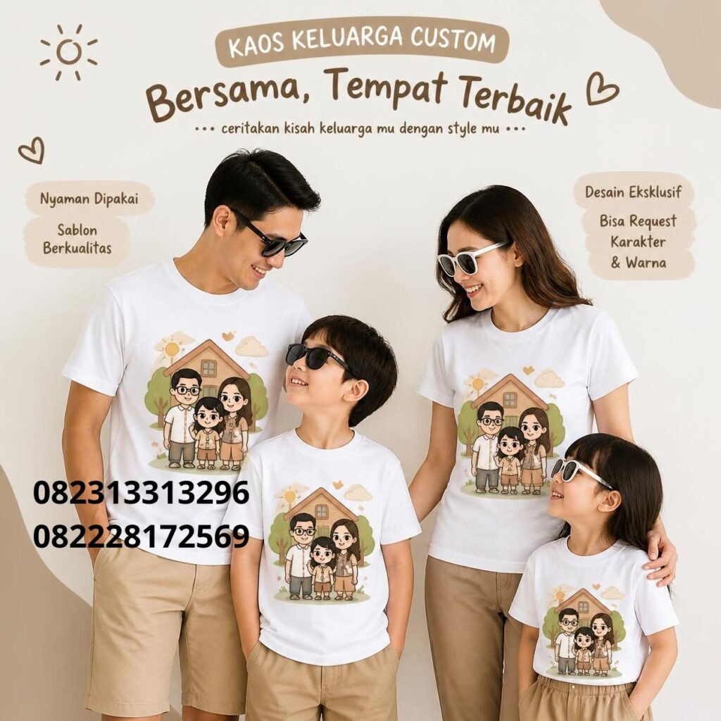Kaos Keluarga Custom Murah