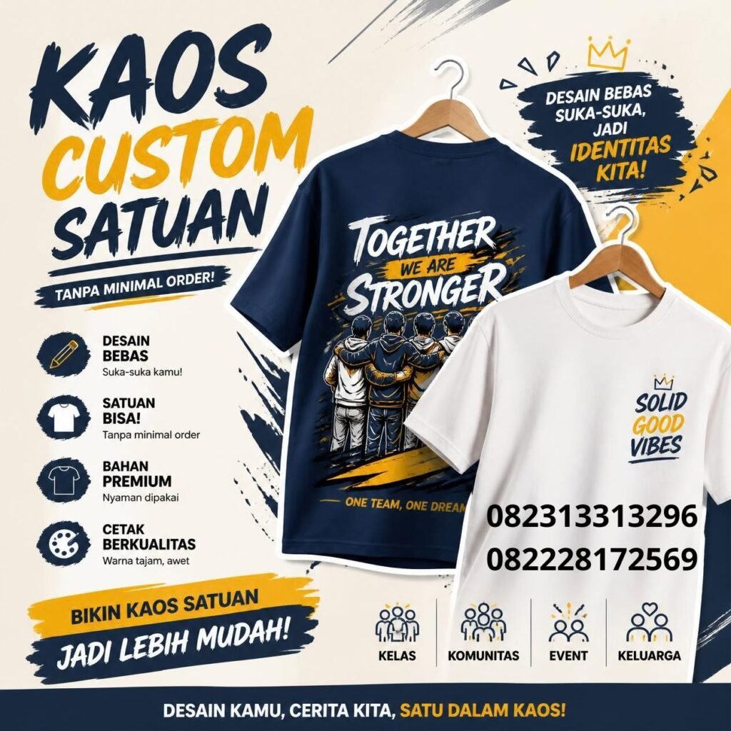 Kaos Sablon Custom Satuan