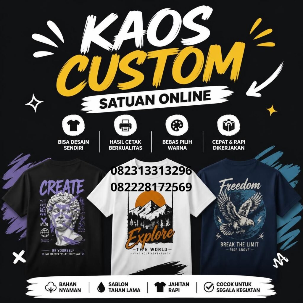 Kaos custom desain sendiri