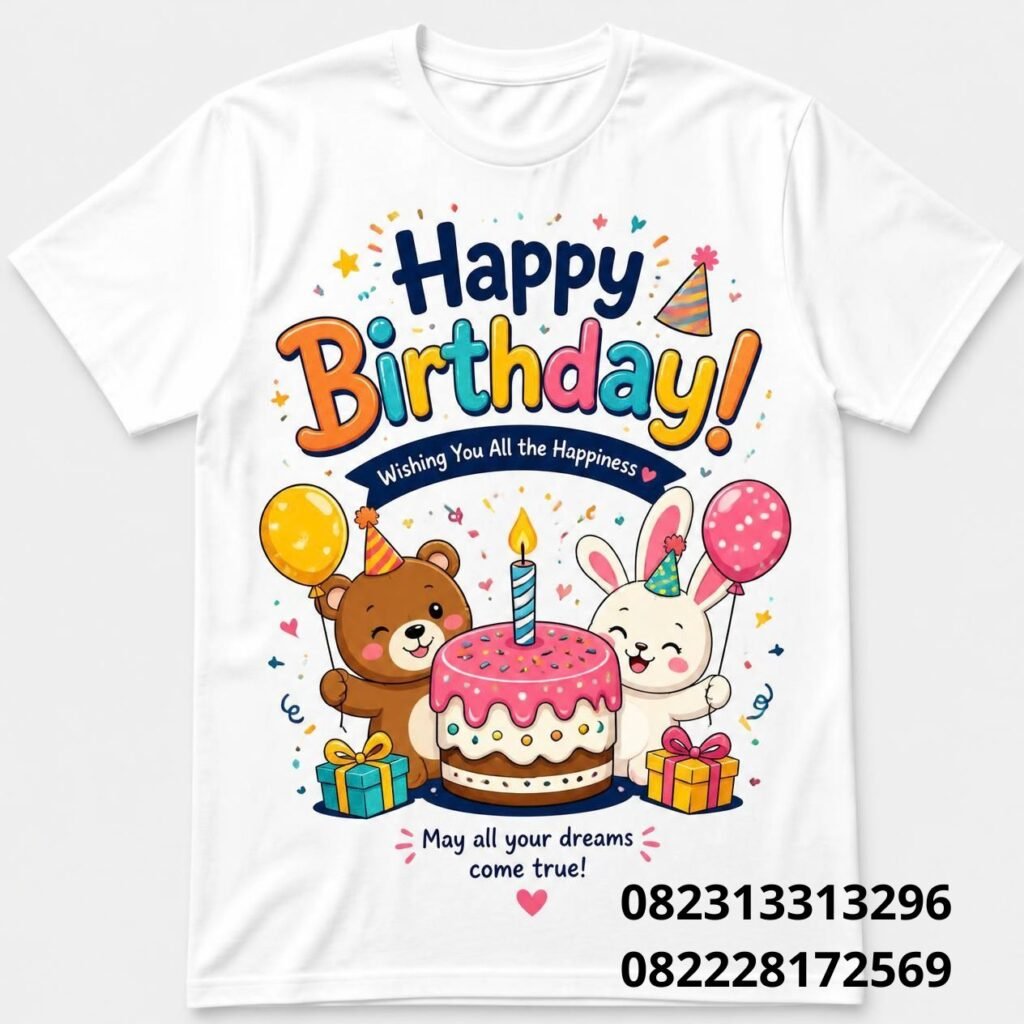 Kaos ulang tahun custom