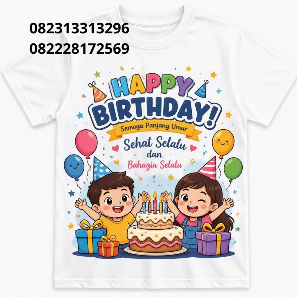 Kaos ulang tahun keluarga
