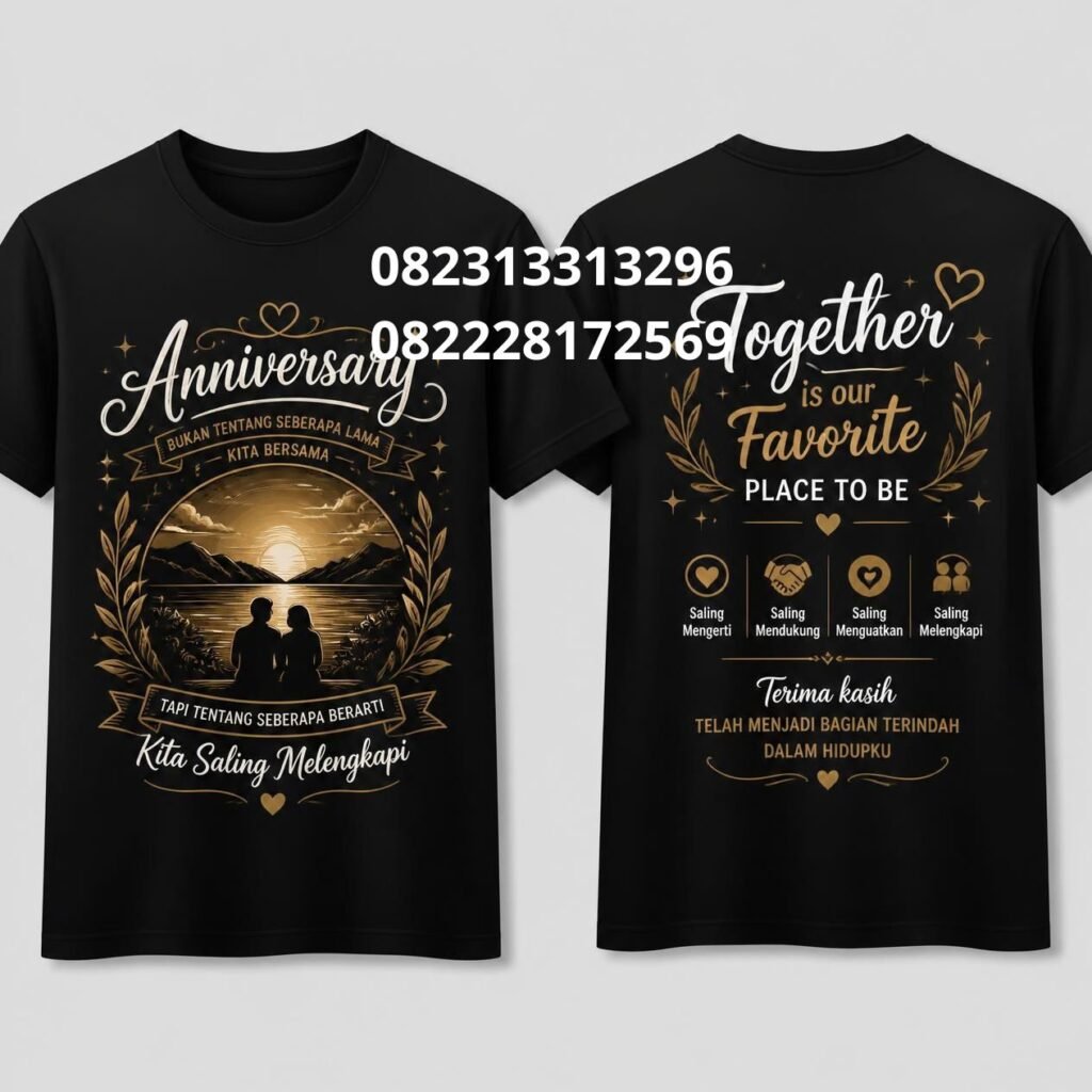 Kaos ulang tahun perusahaan custom