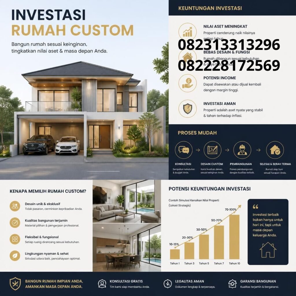 Keuntungan Investasi Rumah Custom