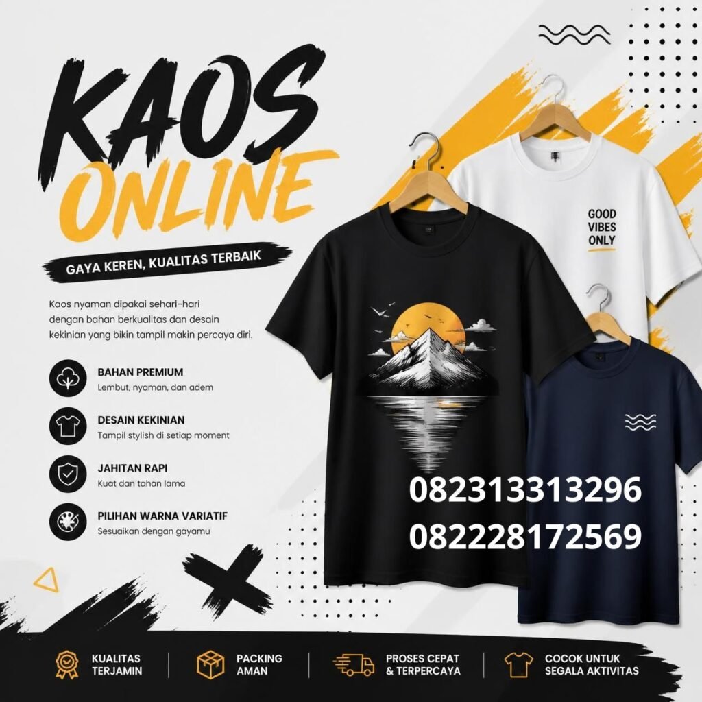 Template desain kaos custom