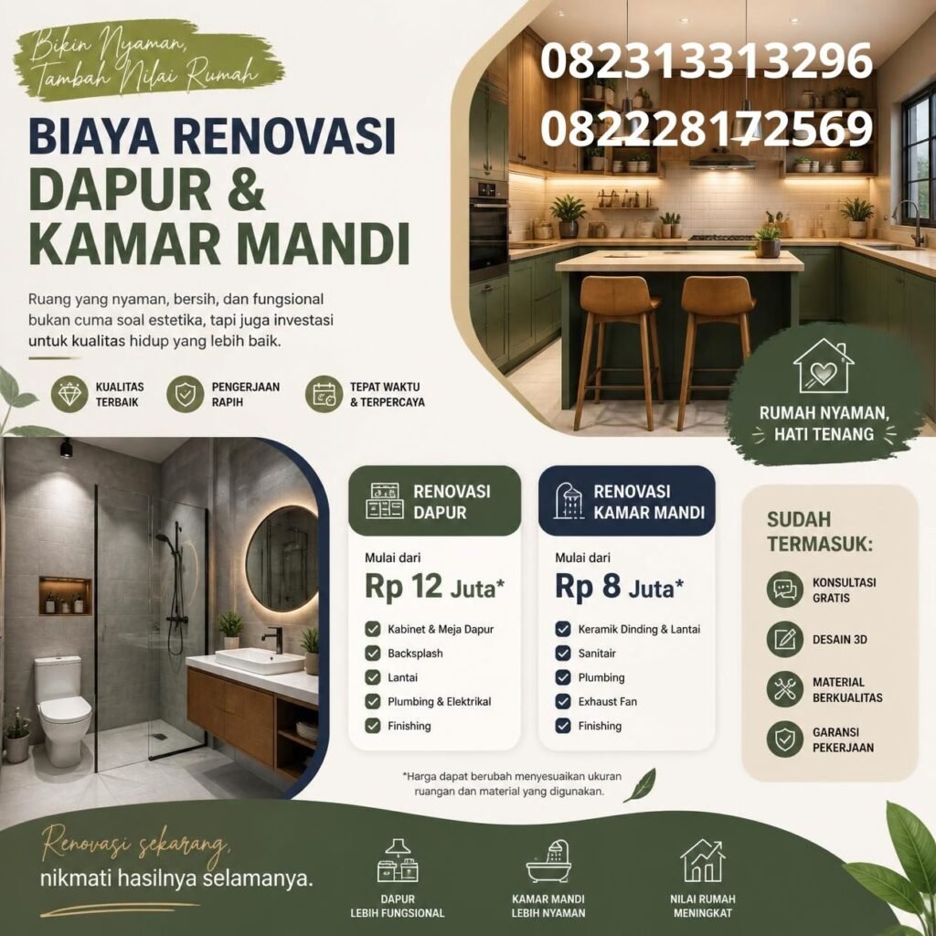 Biaya Renovasi Kamar Mandi
