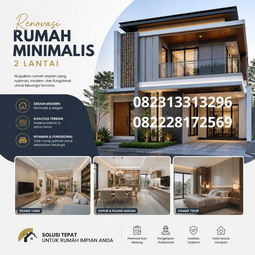 Biaya renovasi rumah minimalis 2 lantai