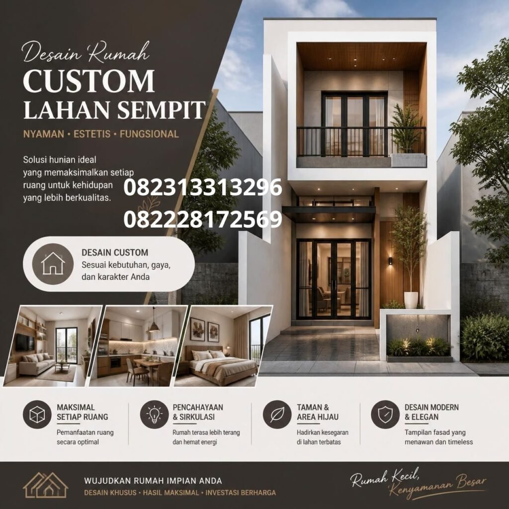 Desain rumah lahan sempit