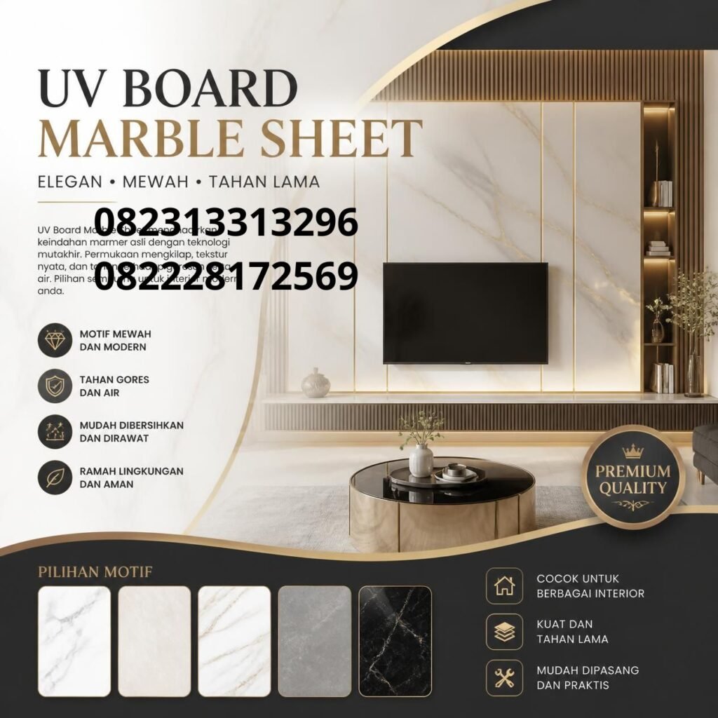 Jual UV board marble sheet