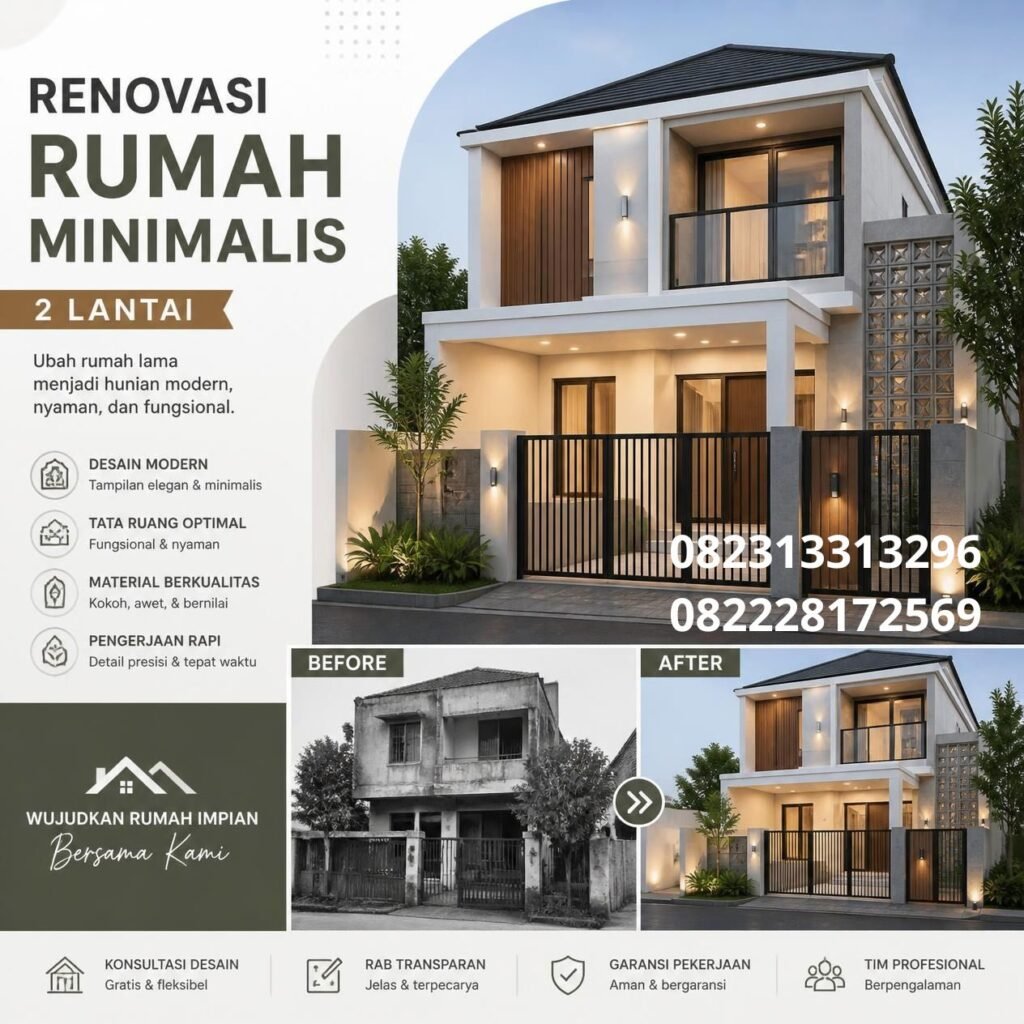 Kontraktor renovasi rumah 2 lantai
