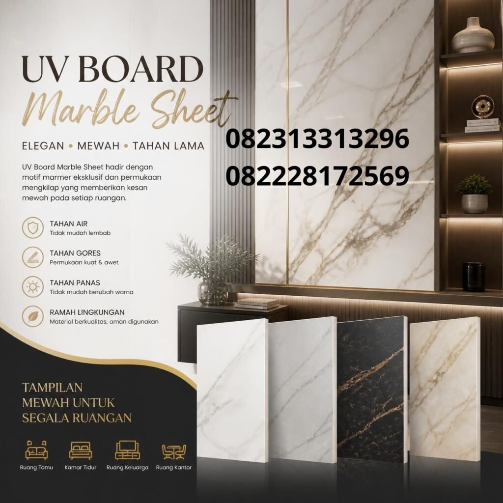 Panel UV board motif marble