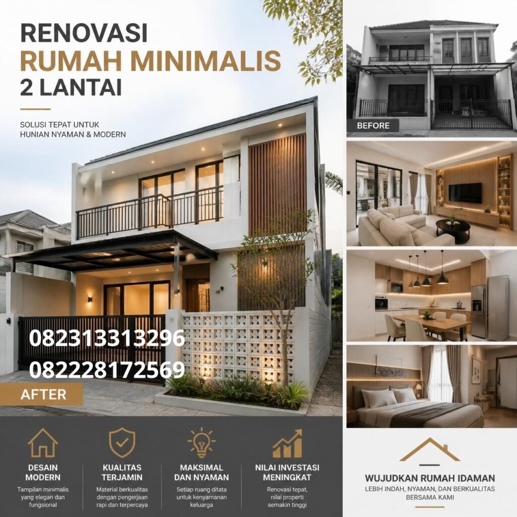 Renovasi rumah minimalis modern