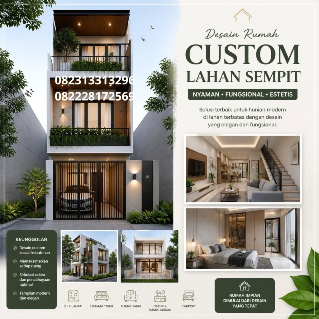 Rumah custom lahan kecil