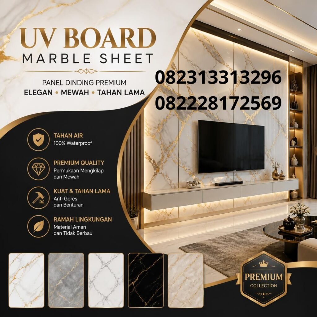 UV board motif marmer