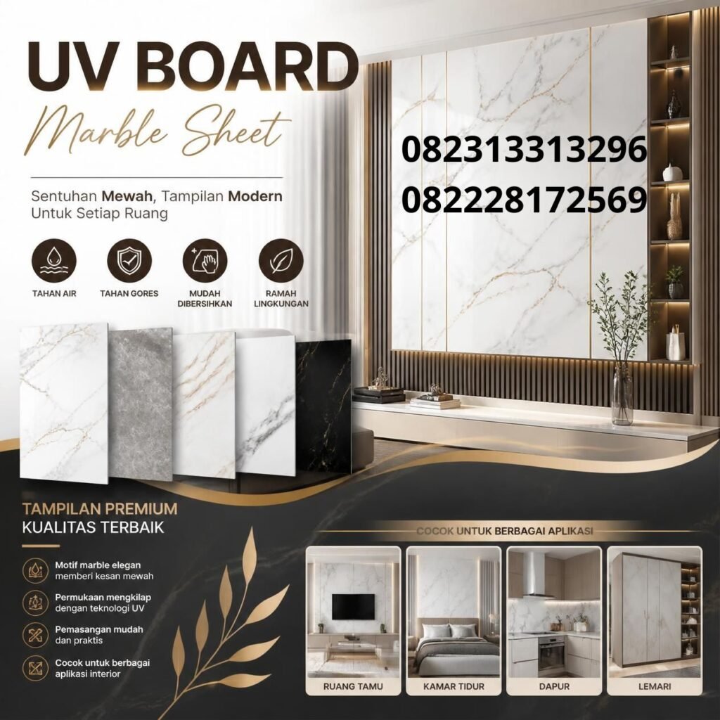 UV marble sheet untuk interior