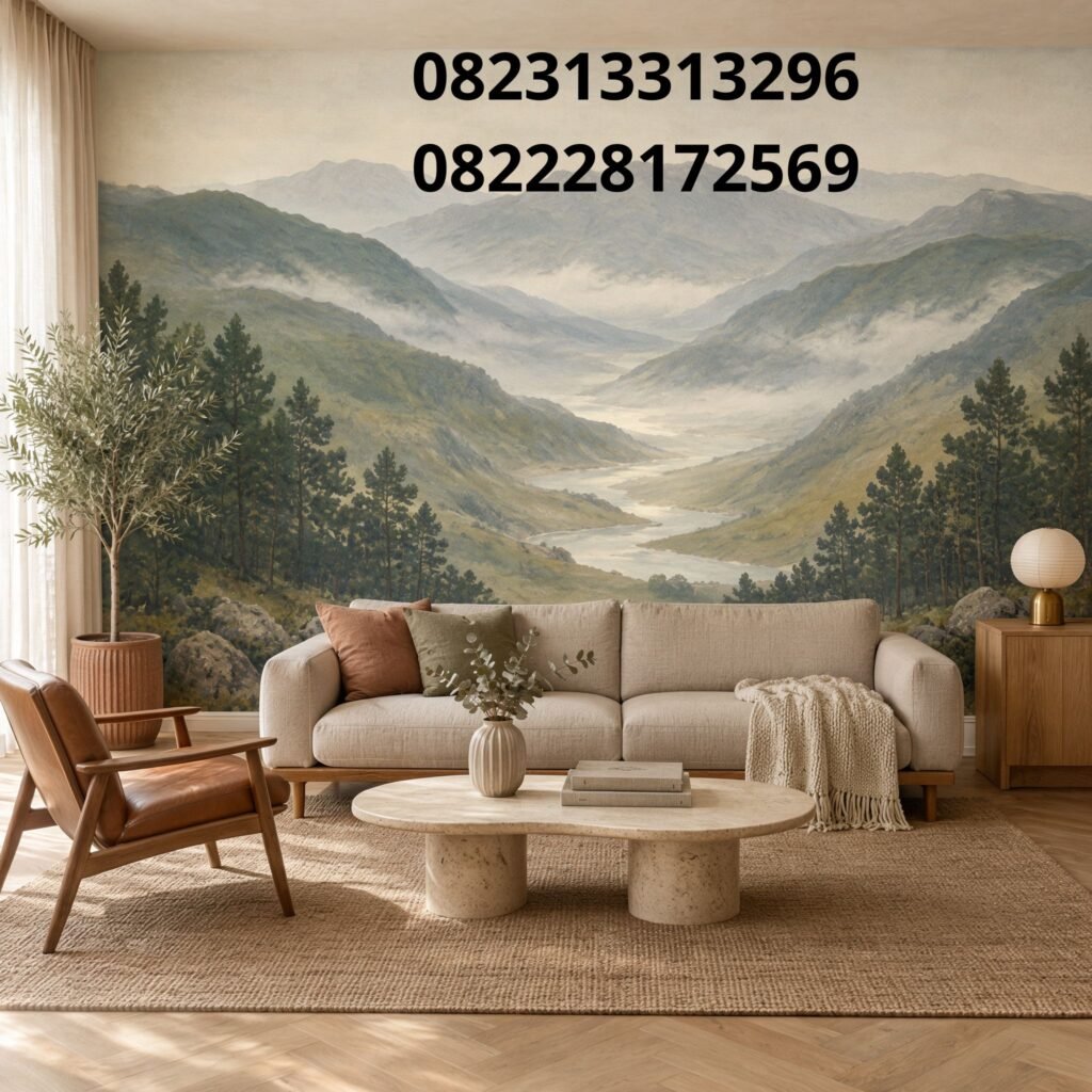 Wallpaper dinding ruang tamu modern