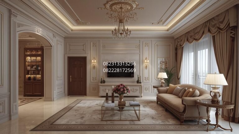 Wall Moulding Ruang Tamu Surabaya