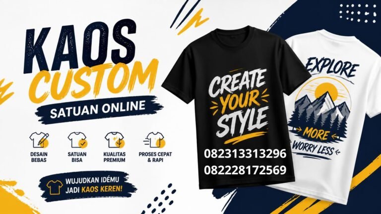 Bikin kaos custom satuan online