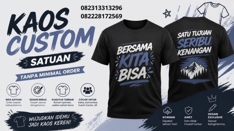 Kaos Custom Satuan Tanpa Minimal Order