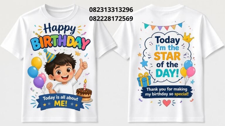 Kaos custom ulang tahun