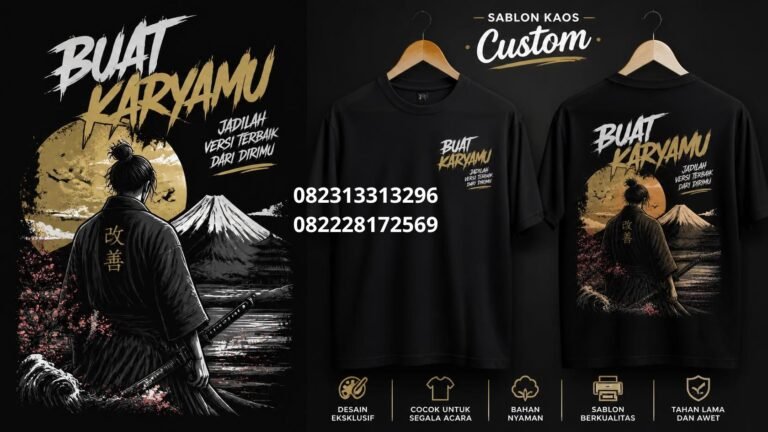 Sablon kaos custom online