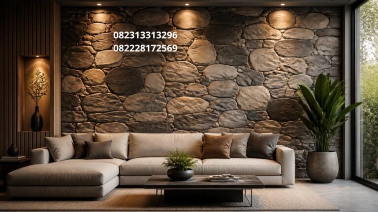 Wallpaper Dinding Motif Batu