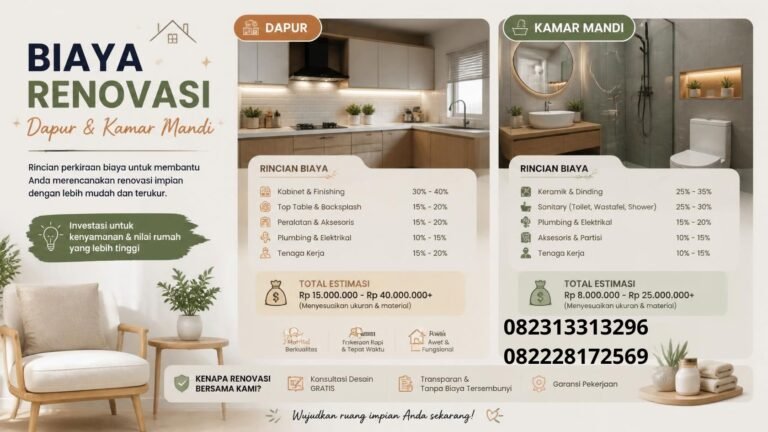 Biaya Renovasi Dapur Dan Kamar Mandi