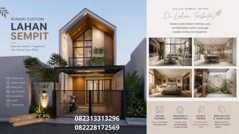 Desain rumah custom lahan sempit