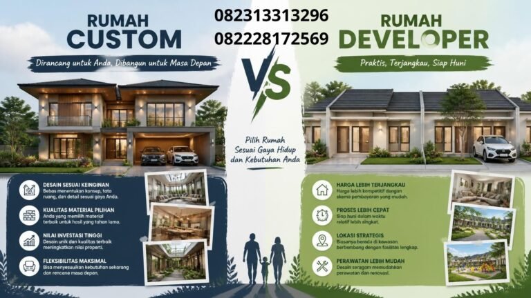 Rumah custom vs rumah developer
